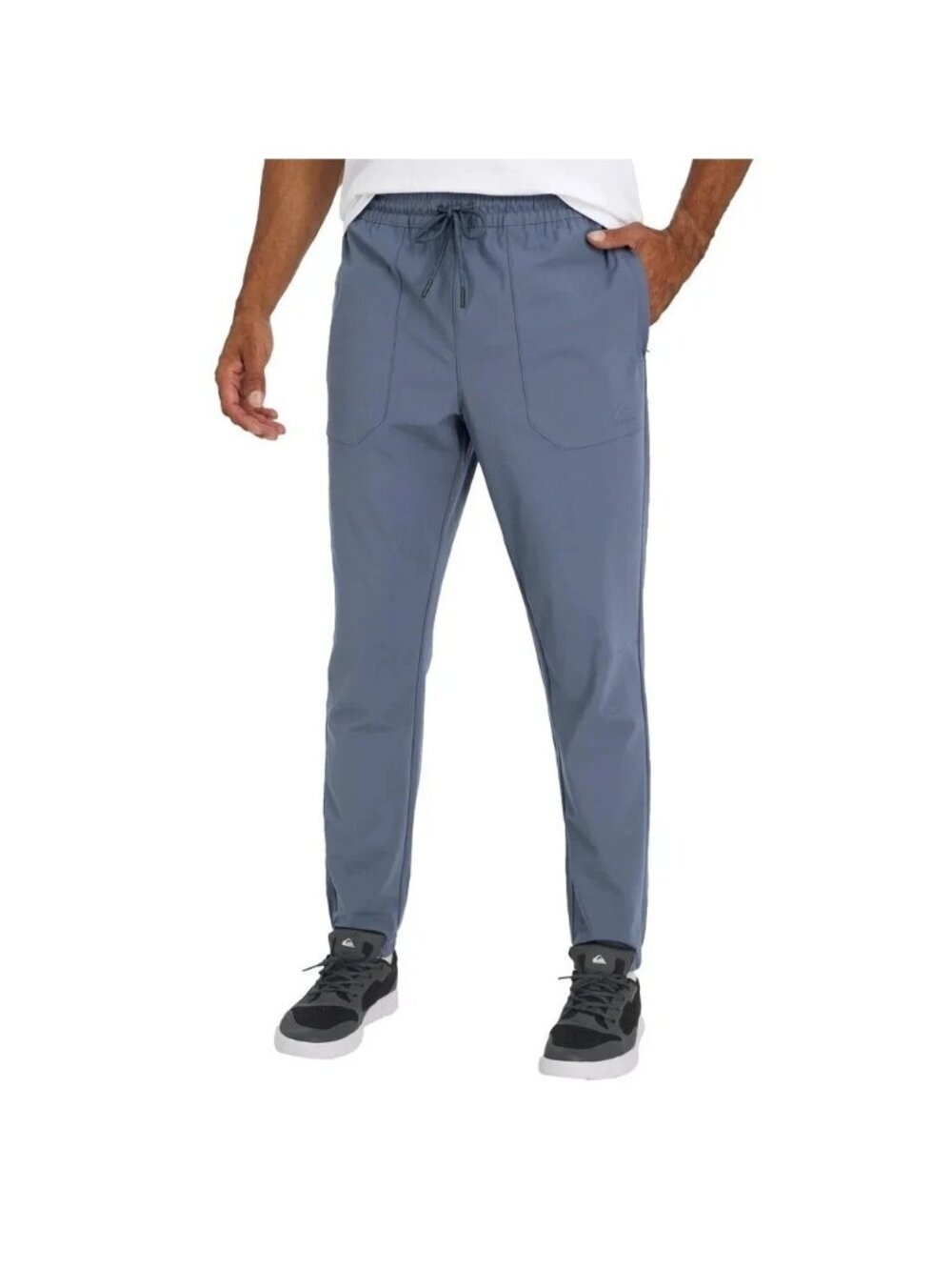 NWOT Quiksilver Men's L Regular Fit Lightweight Jogger Pants Navy Blue Polyester